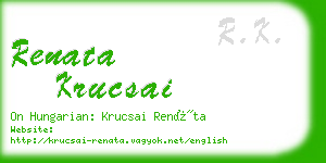 renata krucsai business card